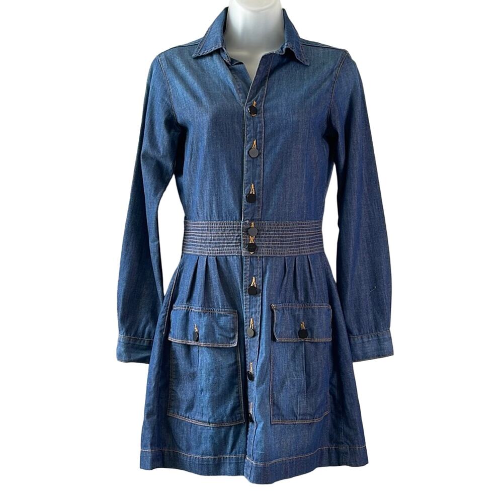 FRAME Denim Le St. Tropez Earldom Denim Shirt Dress Size XS (worn once)